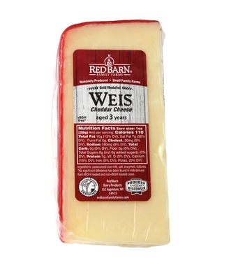 3 Year Aged Weis Cheddar Cheese | Wisconsin Cheese Dudes