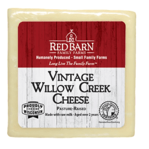 Wisconsin Cheese Dudes, Vintage Willow Creek Cheddar Cheese Raw Milk Aged 2 years