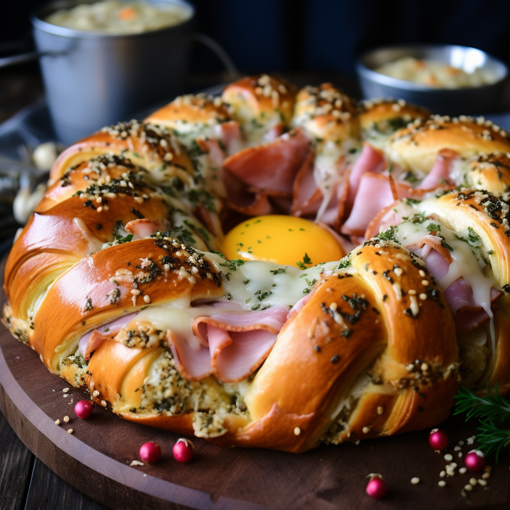 Read more about the article Ham and Swiss Breakfast Wreath