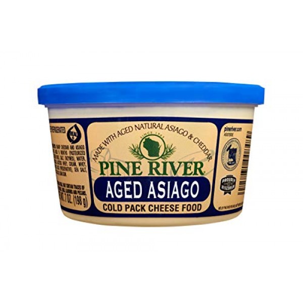 Wisconsin Cheese Dudes, Aged Asiago - 8 oz Cheese Spreads from pine river
