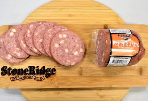 Wisconsin Cheese Dudes, Pepper Jack Slicing Summer Sausage - 15oz & 4.5 lbs