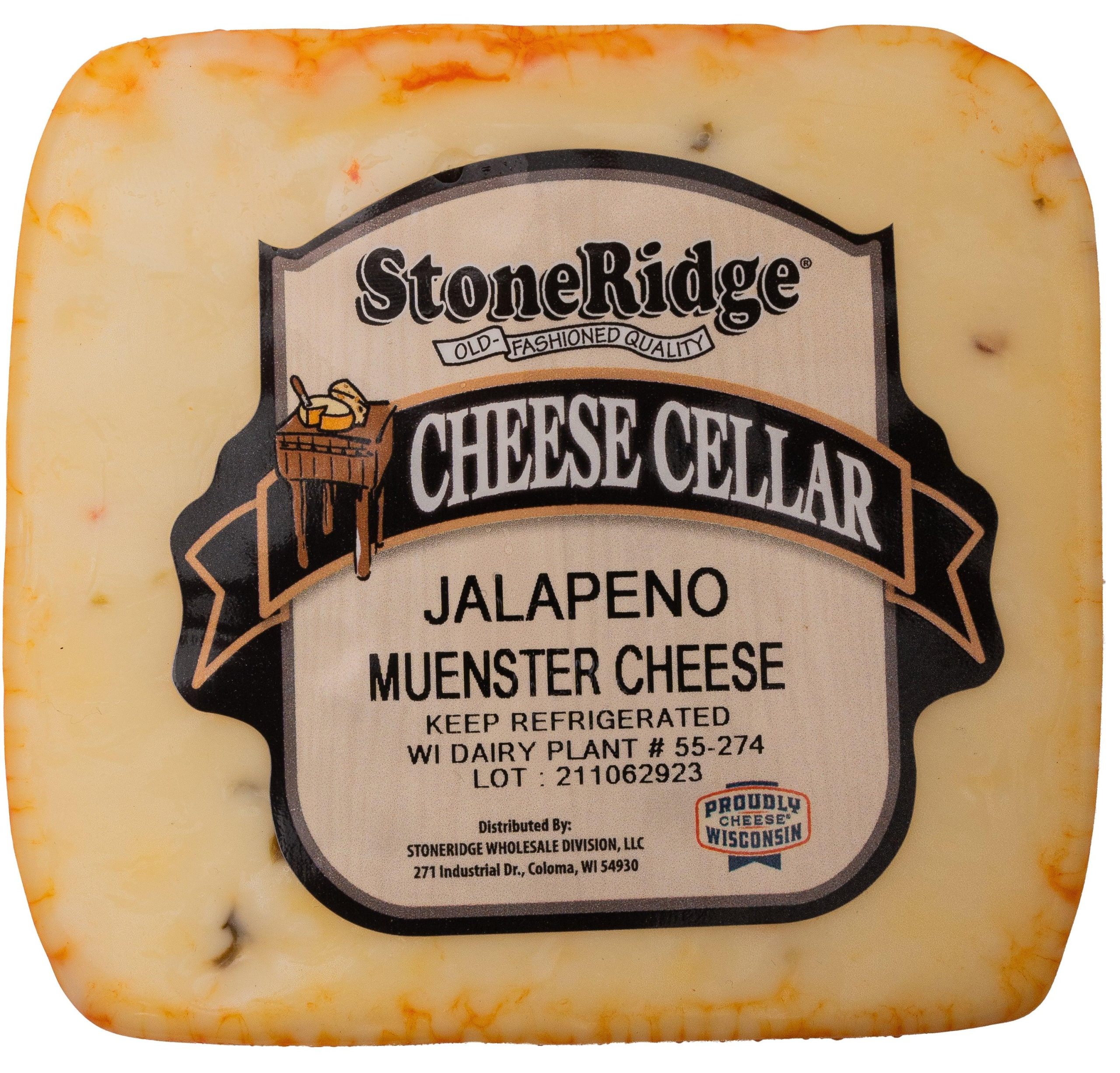 Wisconsin Cheese Dudes, Muenster Cheese with Jalapeno Peppers