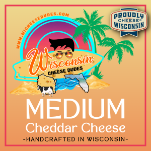 Wisconsin Cheese Dudes, 8oz Medium Cheddar Cheese