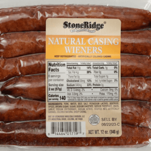 Wisconsin Cheese Dudes, Natural Casing Wieners 12 oz.