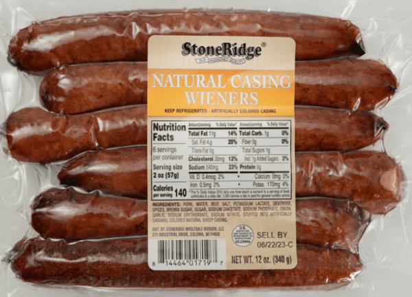 Wisconsin Cheese Dudes, Natural Casing Wieners 12 oz.